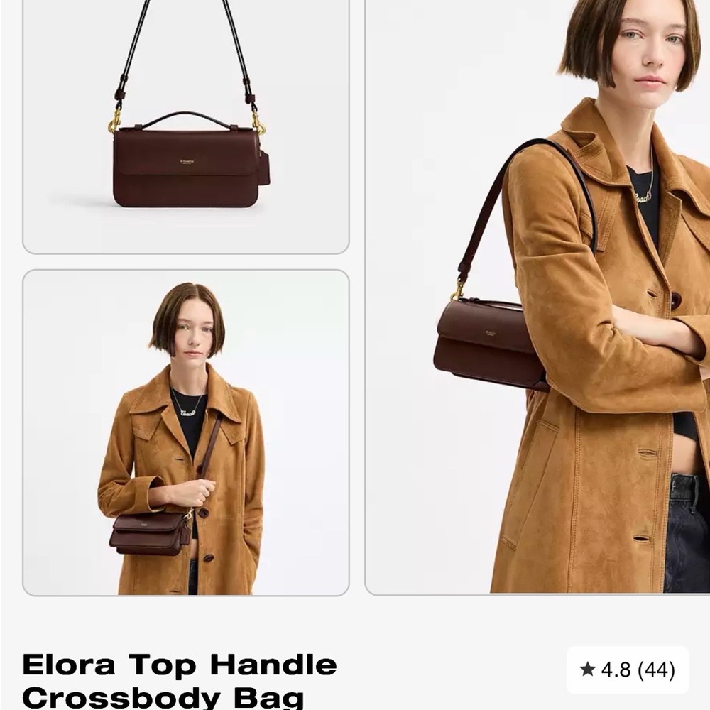 Coach Elora Top Handle Crossbody Bag in Brown